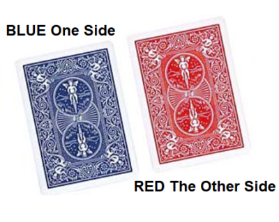 Double Back Bicycle Cards, BLUE/RED
