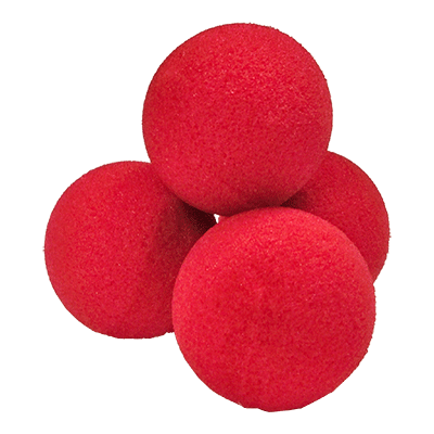 1 inch 4 Super Soft Sponge Balls, Red