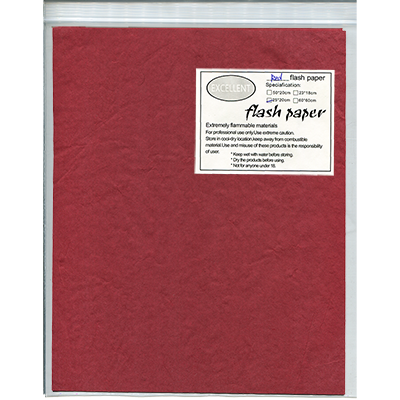 Flash Paper five pack, 25x20cm, Red