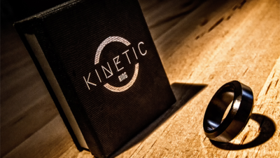 Kinetic PK Ring, Black Beveled size 9 by Jim Trainer