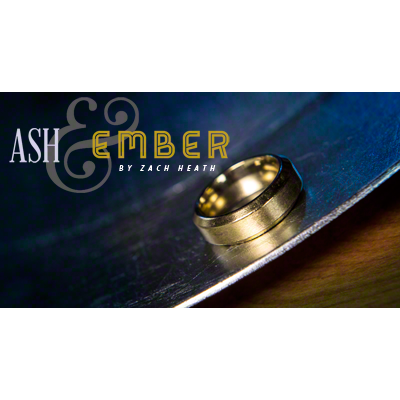 Ash and Ember Gold Beveled Size 8, 2 Rings by Zach Heath