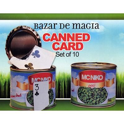 Canned Card, Red, Set of 10 Cans by Bazar de Magia