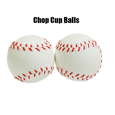 Chop Cup Balls White Leather, Set of 2 by Leo Smetsers
