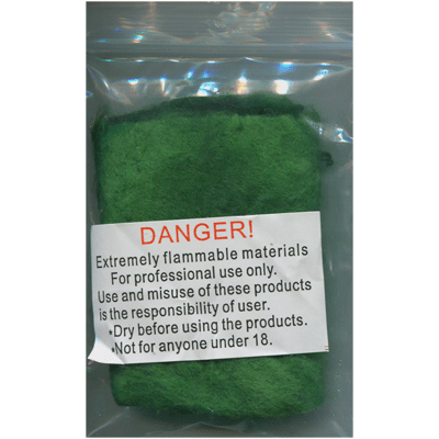 Flash Cotton, Green by Red Corner Magic NOTE: We can no longer ship Flash Products, Paper, Cotton, String, etc. These are Federal Regulations in the US