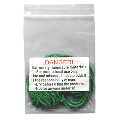 Flash String, Green by Red Corner Magic NOTE: We can no longer ship Flash Products, Paper, Cotton, String, etc. These are Federal Regulations in the US