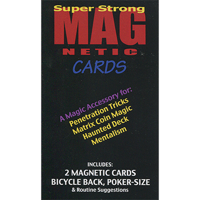 Magnetic Cards, 2 pack, Red by Chazpro Magic.