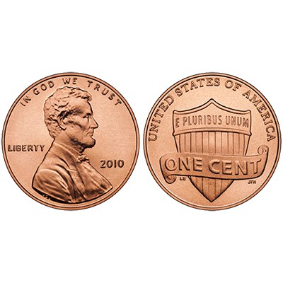 Penny regular one roll of 50 coins