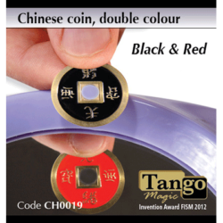 Chinese Coin, CH0019 Black &, Red by Tango Magic