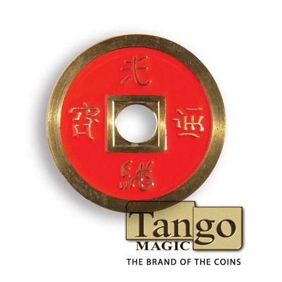 Chinese Coin, CH0019 Black &, Red by Tango Magic - Image 2