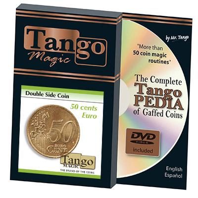 Double Sided Coin, 50 cent Euro (with DVD), E0025 by Tango Magic