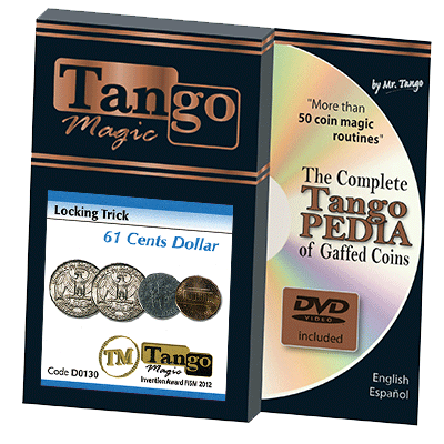 Locking Trick 61 cents (with DVD), 2 Quarters, 1 Dime, 1 Penny by Tango Magic