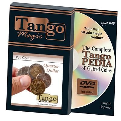 Pull Coin, D0053, Quarter (with DVD) by Tango Magic