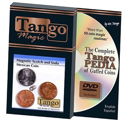 Scotch and Soda Magnetic Mexican Coin (with DVD), D0052 by Tango Magic