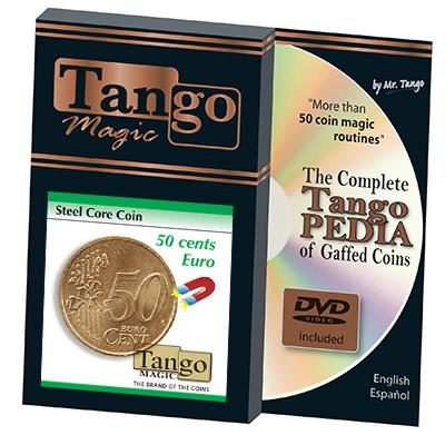 Steel Core Coin, 50 Cent Euro (with DVD) by Tango Magic