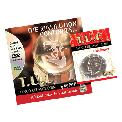 Tango Ultimate Coin, T.U.C, D0109Eisenhower Dollar with instructional DVD by Tango Magic