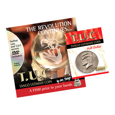 Tango Ultimate Coin, T.U.C, D0108 Half dollar with instructional DVD by Tango Magic