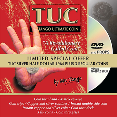 Limited Special Silver TUC Half Dollar 1964 plus 3 Matching Coins by Tango Magic