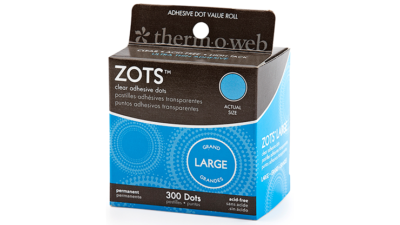 Sticky Dots Large, 1/2 inch Diameter Roll of 300