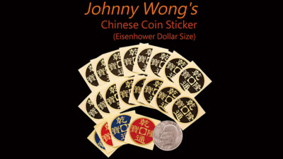 Johnny Wong's Chinese Coin Sticker 20 pcs, Eisenhower Dollar Size