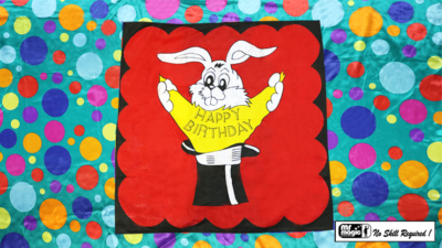 Bag to 'Happy Birthday' Silk, 36 inch x 36 inch by Mr. Magic