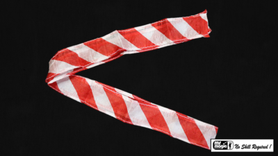 Thumb Tip Streamer Zebra 3', Red and White