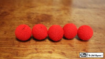 Crochet 5 Ball combo Set, 1 inch /Red by Mr. Magic