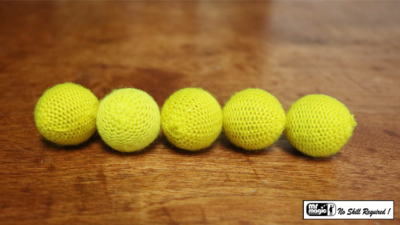 Crochet 5 Ball combo Set, 1 inch /Yellow by Mr. Magic