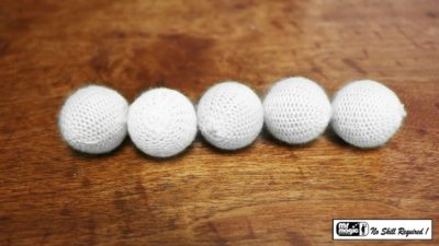 Crochet 5 Ball combo Set, 1 inch /White by Mr. Magic