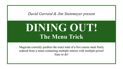 Dining Out! The Menu Trick by David Garrard and Jim Steinmeyer