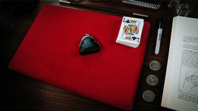 Suede Leather Small Pad, Red by TCC