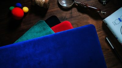 Suede Leather Large Pad, Blue by TCC - Image 3