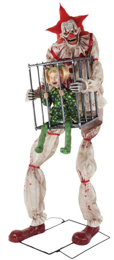 cagey clown with kid
