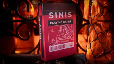 Sinis, Raspberry and Black Playing Cards by Marc Vento