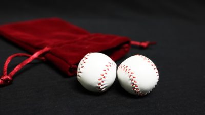 Strong Chop Cup Balls White Leather, Set of 2 by Leo Smetsers - Image 3
