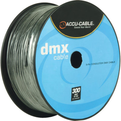 Accu-Cable 3-Pin DMX Cable Spool 300ft ADJ