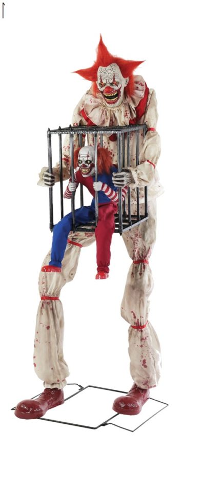 animated cagey clown prop