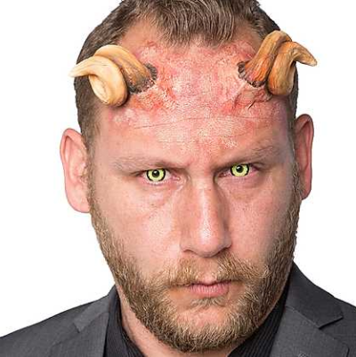 Curled Devil Horns Foam Prosthetic