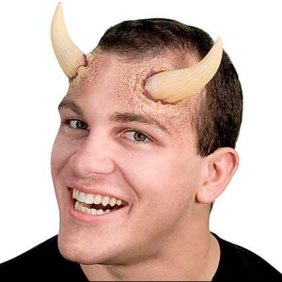 Universal Horns Latex Appliance (Large) Unpainted