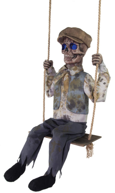 Animated Swinging Skeletal Boy