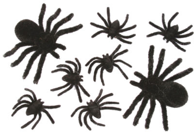 Spider Family Black Fuzzy 8 pcs