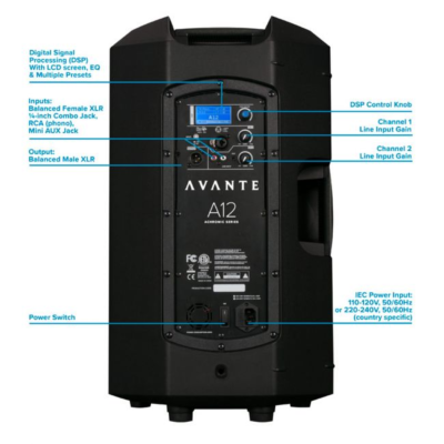 Avante A12 Speaker Back Side