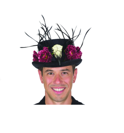 Day Of The Dead Raven Skull Hat
