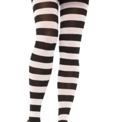 Black And White Stripped Tights