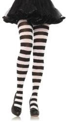 Black And White Stripped Tights