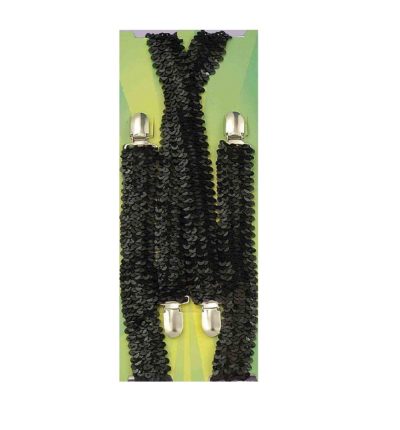 Black Sequin Suspenders