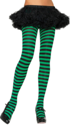 Black and Green Stripped Tights