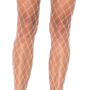 web Diamond Fence Fishnet Hose White
