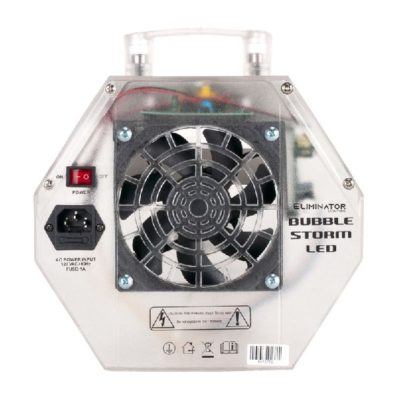 Eliminator Lighting Bubble Storm LED Bubble Machine Back Side