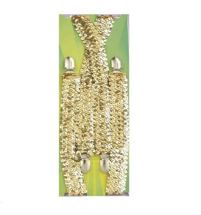 Gold Sequin Suspenders