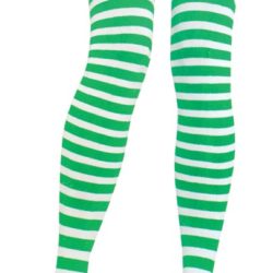 Green And White Stripped Tights